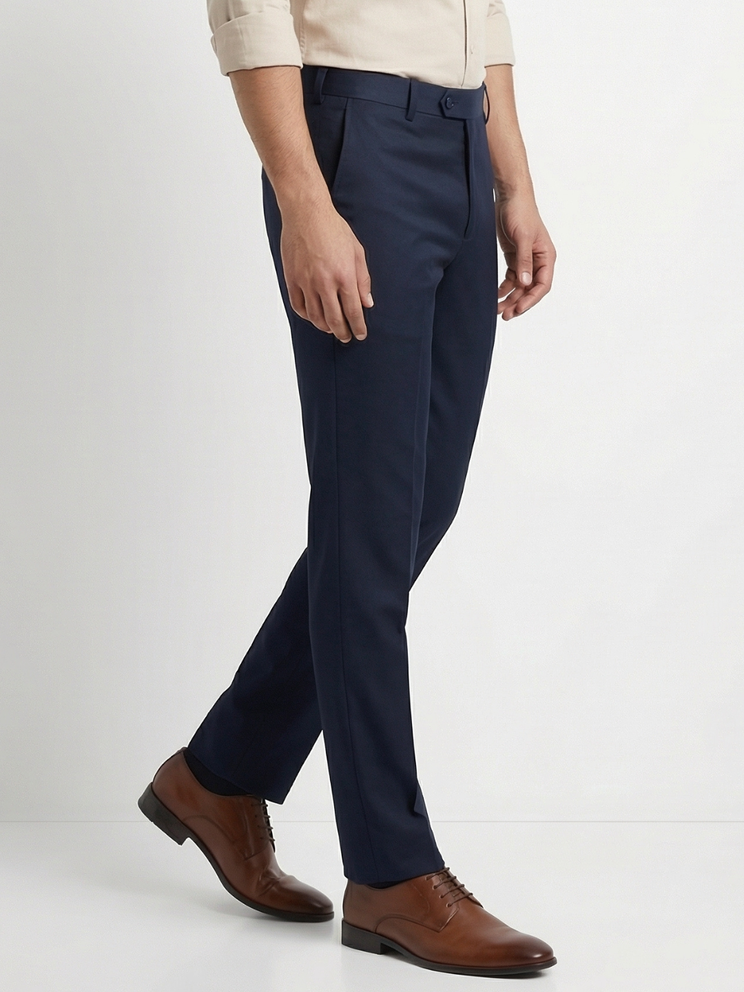 Navy Blue Smart Fit Stretchable Trouser