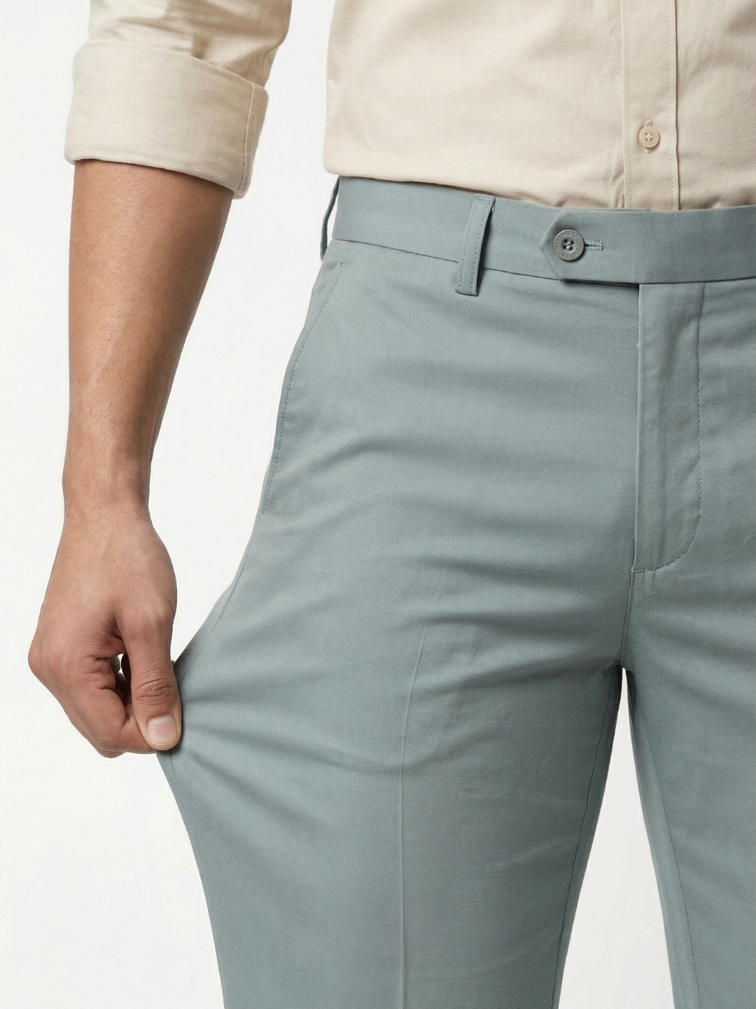 Medium Grey Smart Fit Stretchable Trouser