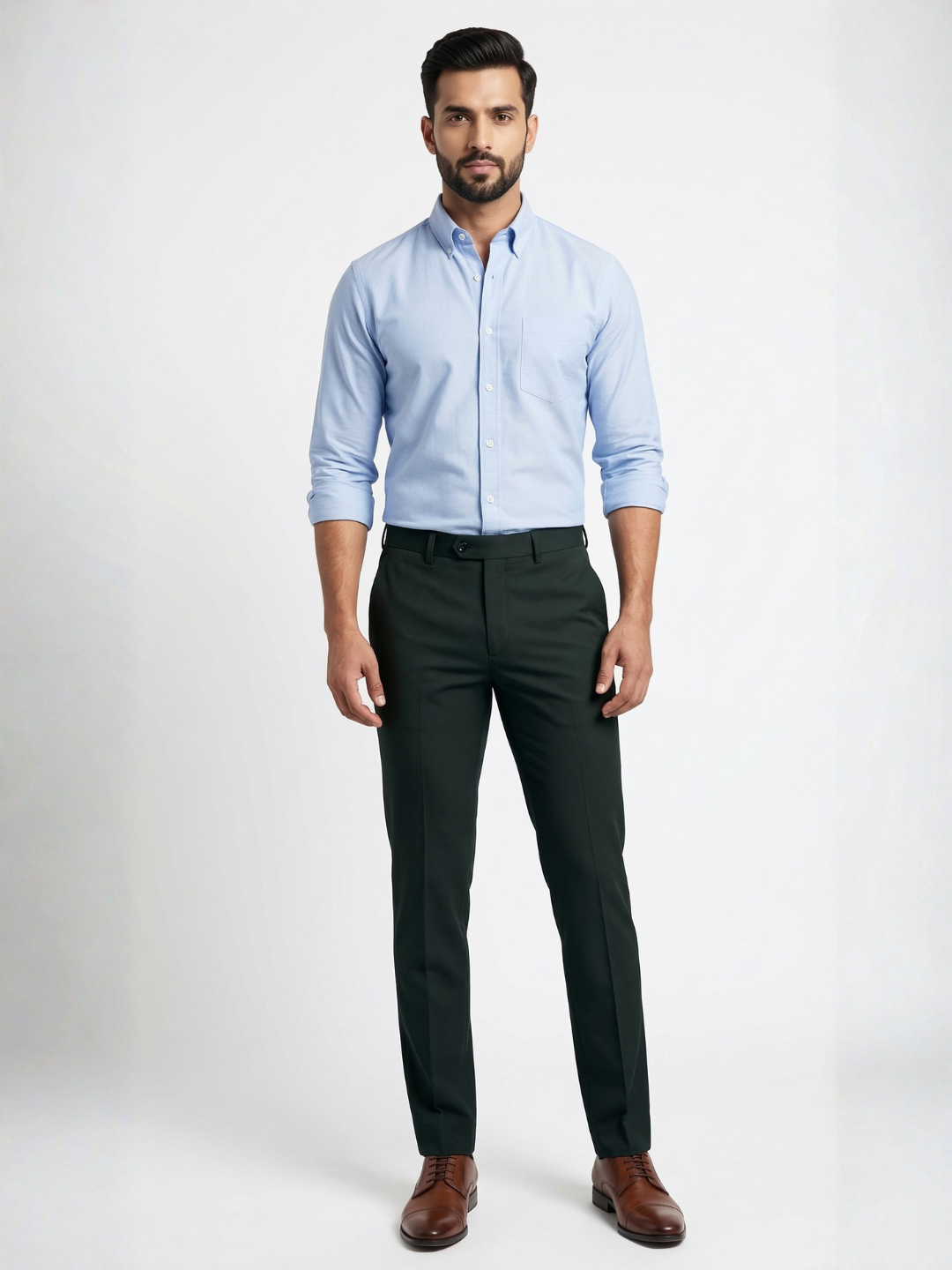 Deep Green Smart Fit Stretchable Trouser