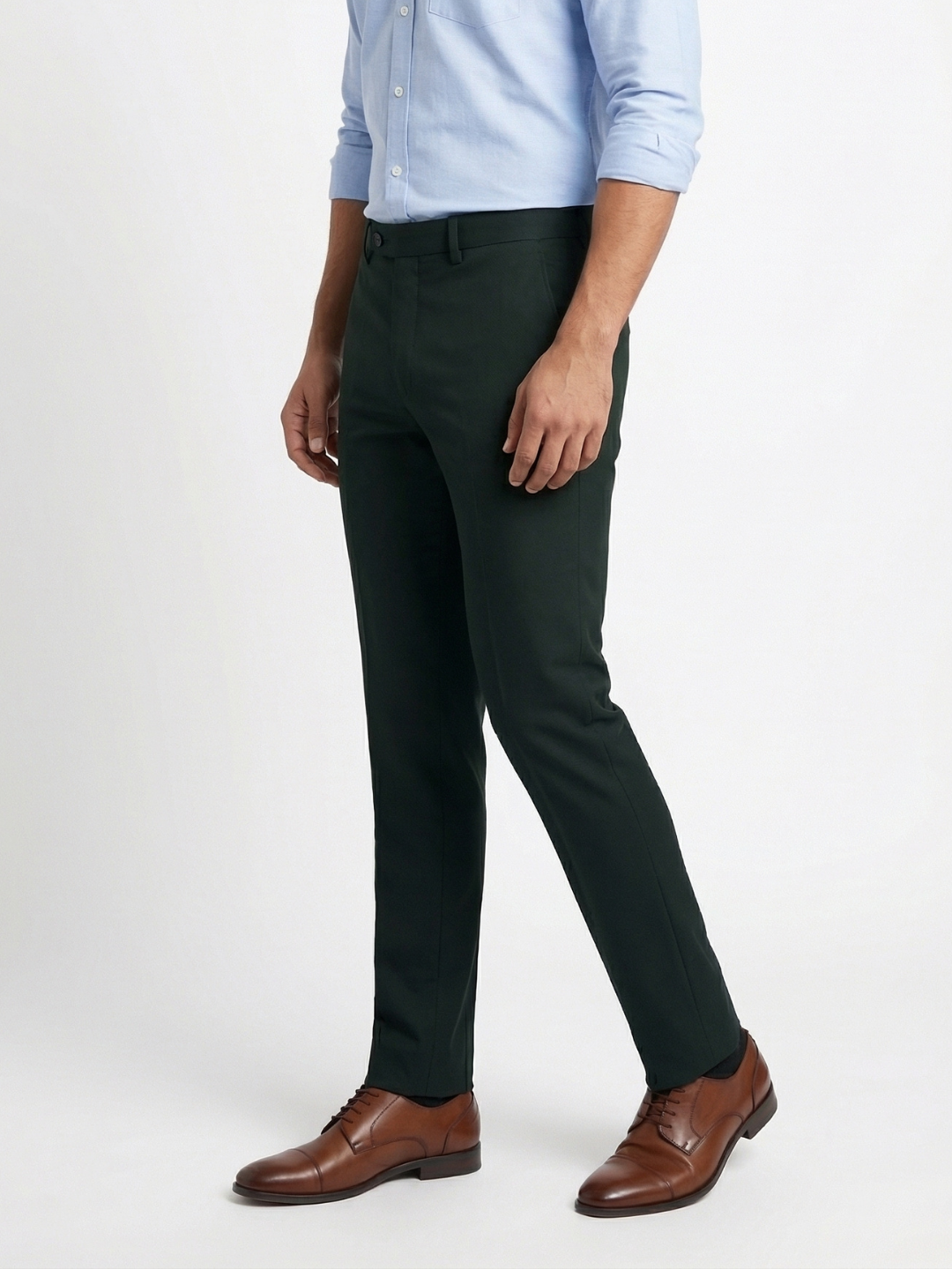 Deep Green Smart Fit Stretchable Trouser