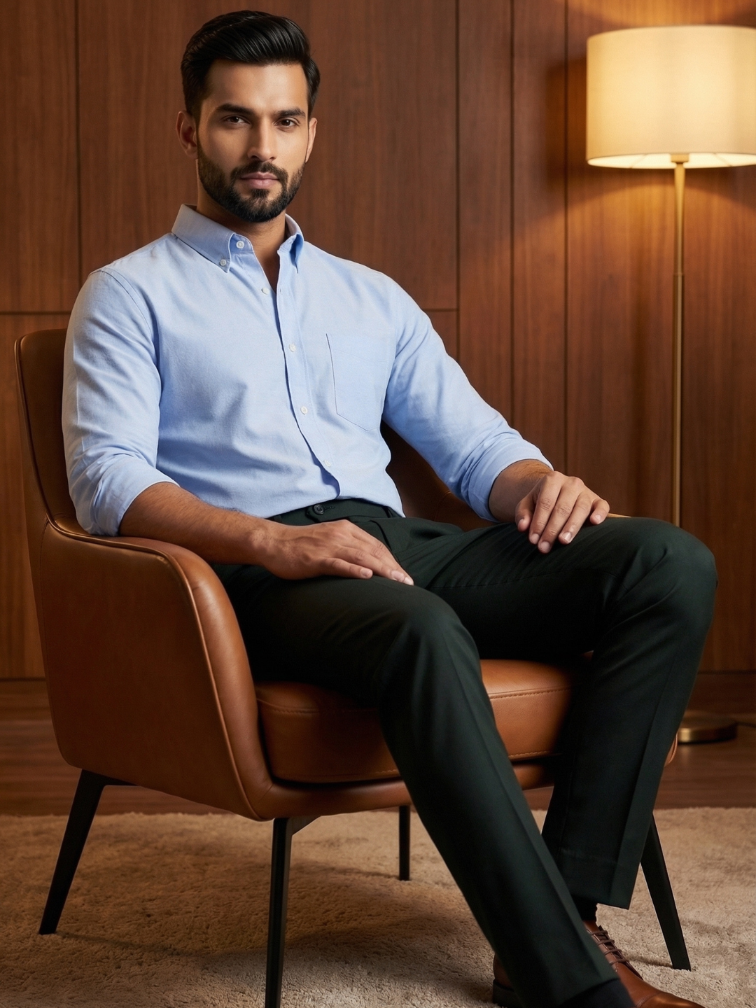 Deep Green Smart Fit Stretchable Trouser