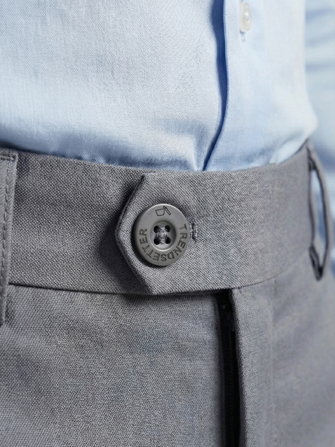 Blueish Grey Smart Fit Stretchable Trouser