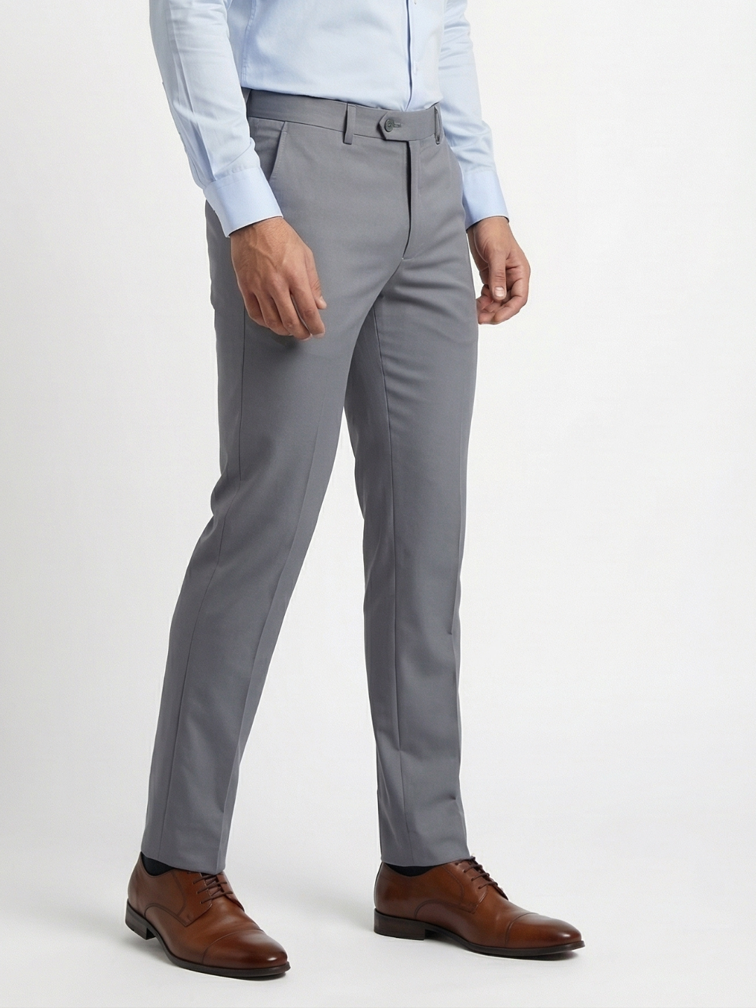 Blueish Grey Smart Fit Stretchable Trouser