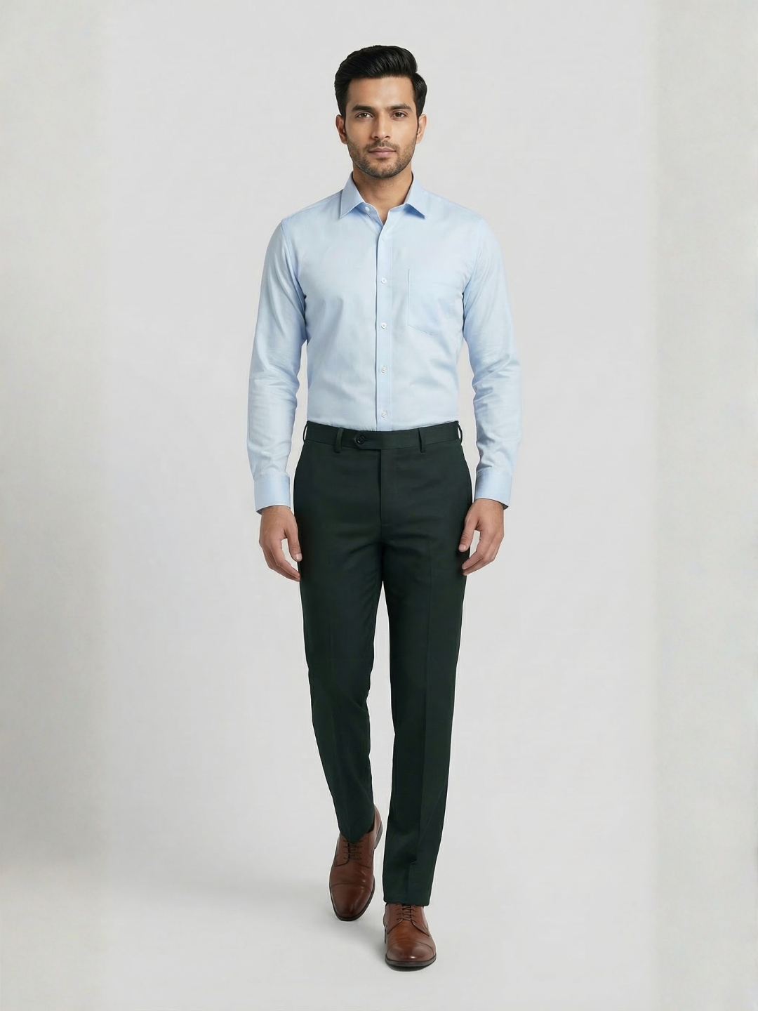 Bottle Green Smart Fit Stretchable Trouser