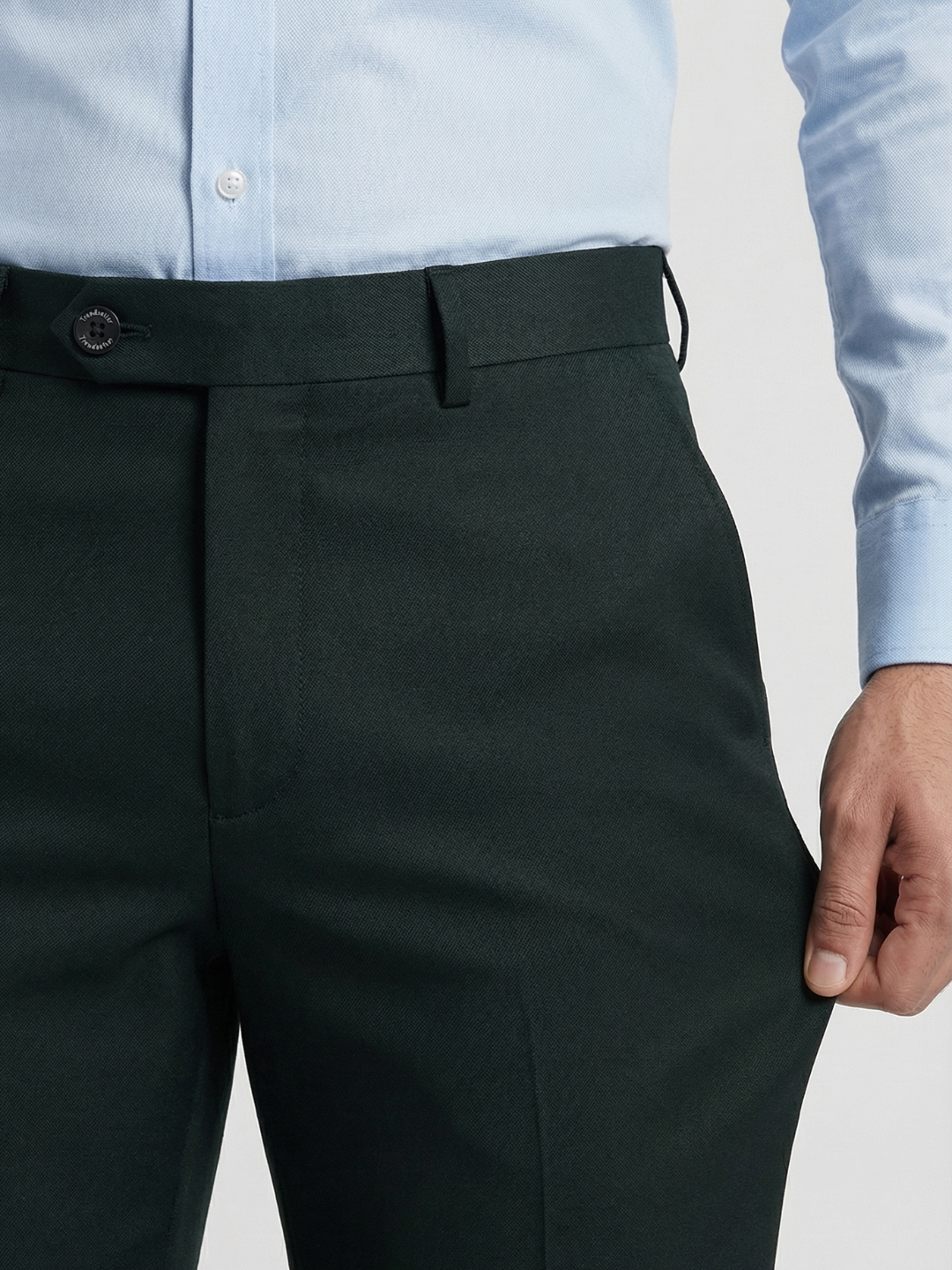 Bottle Green Smart Fit Stretchable Trouser