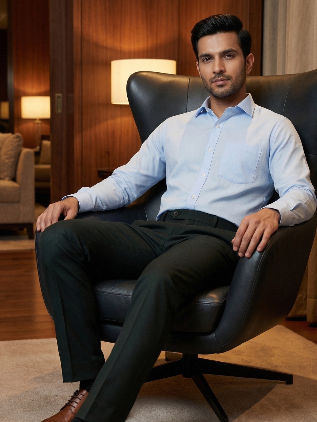 Bottle Green Smart Fit Stretchable Trouser