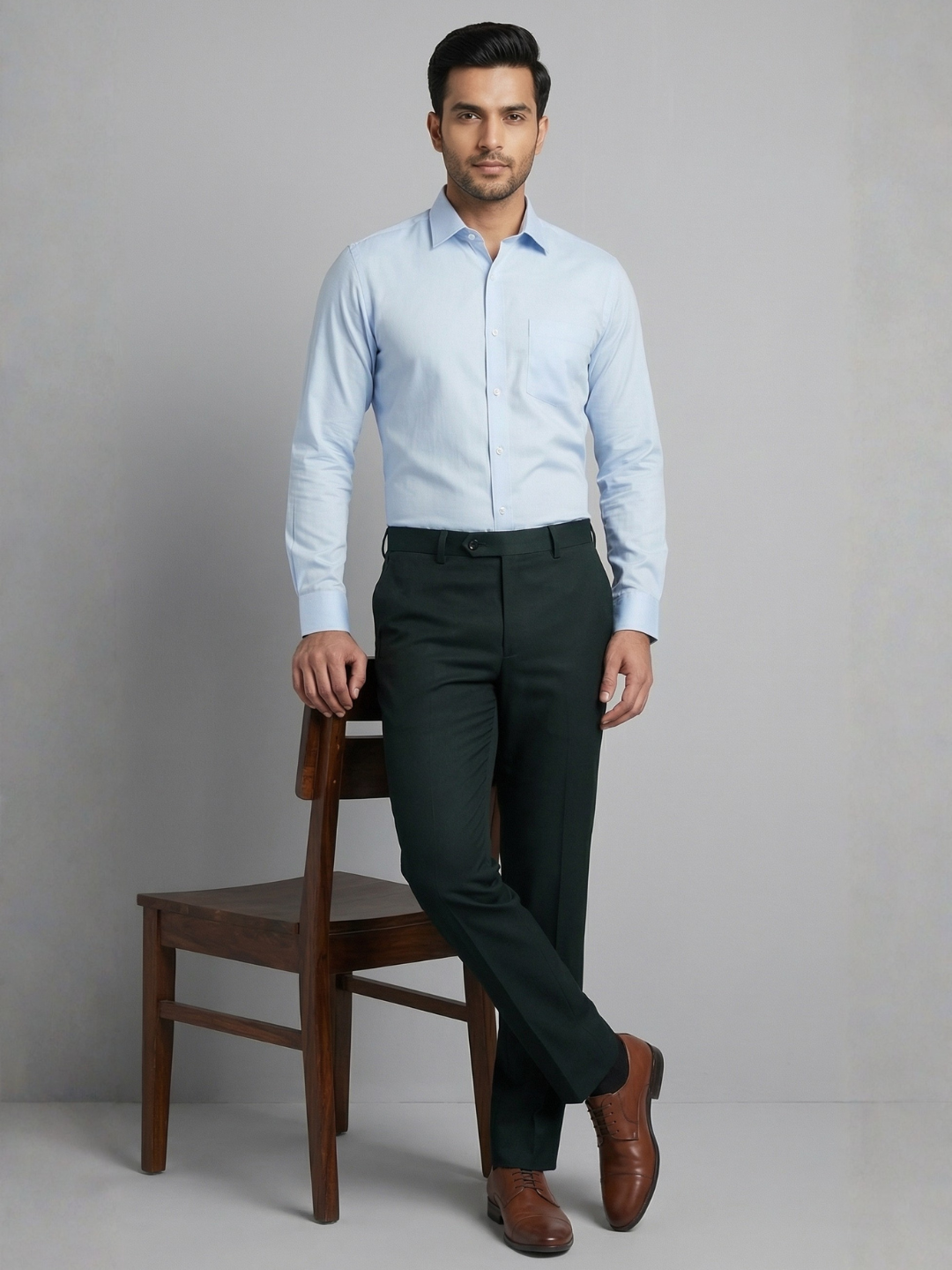 Bottle Green Smart Fit Stretchable Trouser