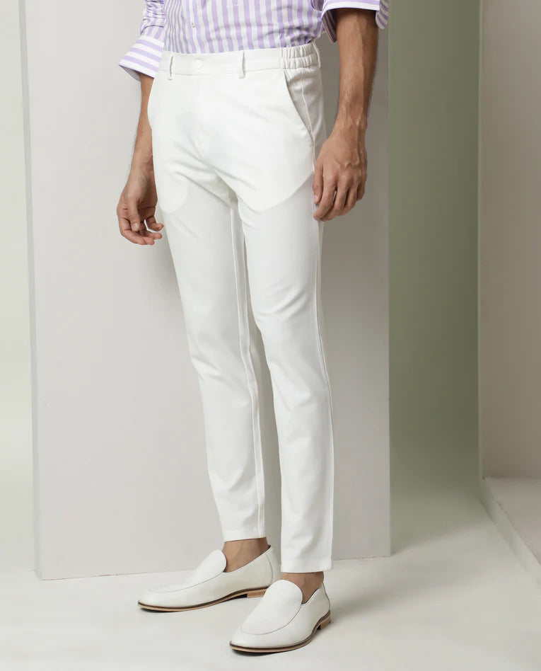 Milky white trousers