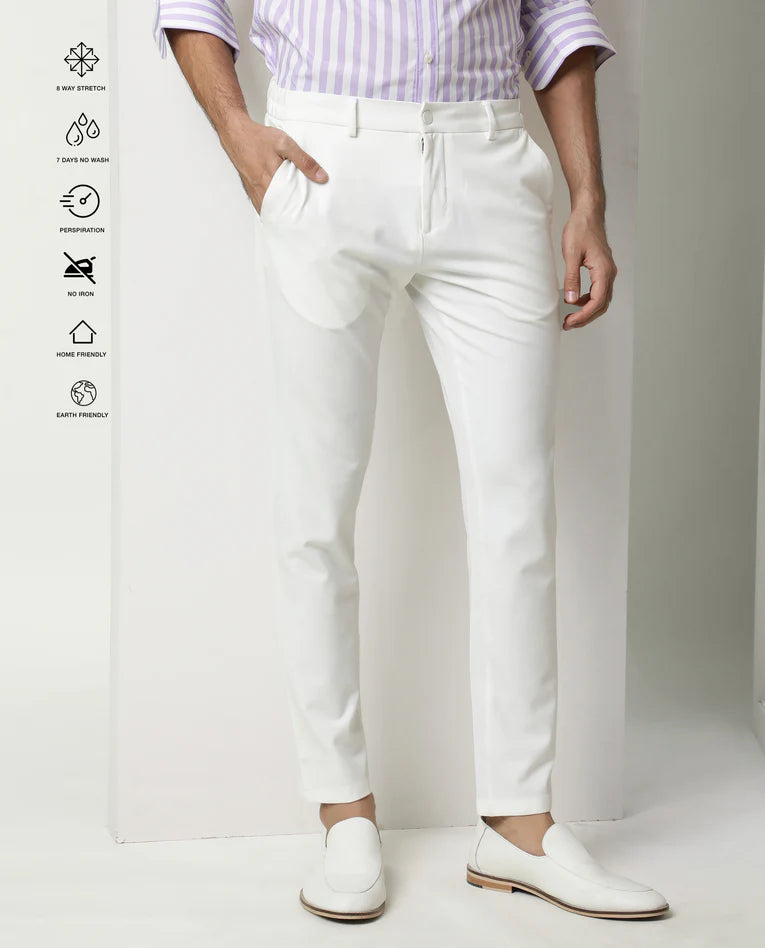 Milky white trousers