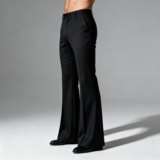 Japanese jet black bell bottoms
